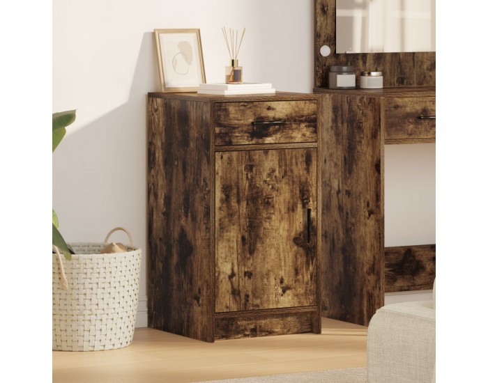 Sonata H Страничен шкаф Опушен дъб 40x41x75 см от инжектирано дърво