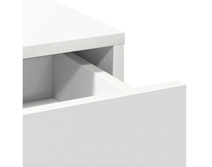 Sonata H Висок шкаф Бял 40x41x135 см от инжинерна дървесина