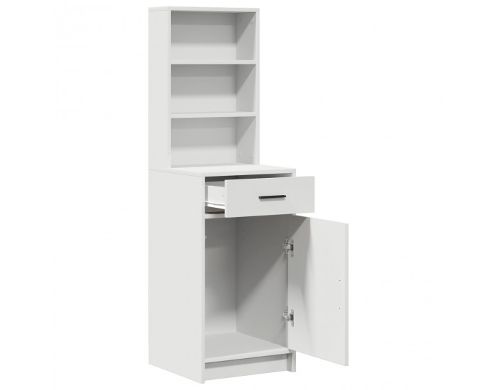 Sonata H Висок шкаф Бял 40x41x135 см от инжинерна дървесина
