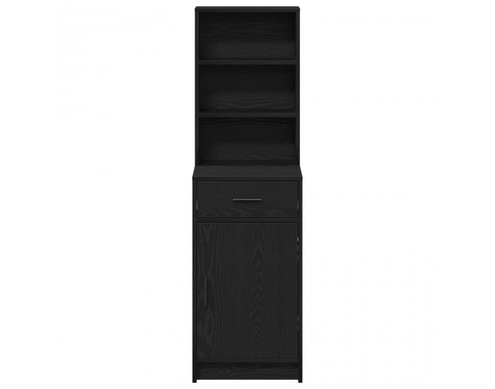 Sonata H Висок шкаф в черен дъб - 40x41x135 см, Изработен от инженерна дървесина