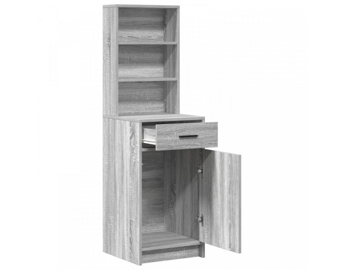 Sonata H Висок шкаф  Сив сонома 40x41x135 см Инженерна дървесина