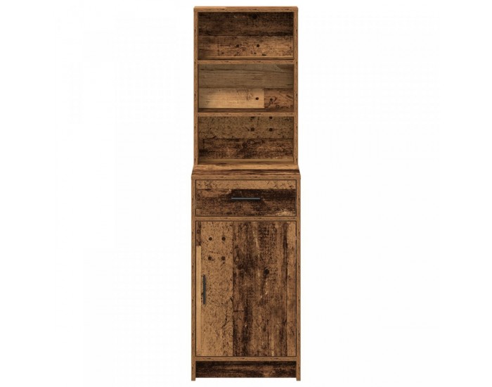 Sonata H Висок шкаф от старо дърво 40x41x135 см