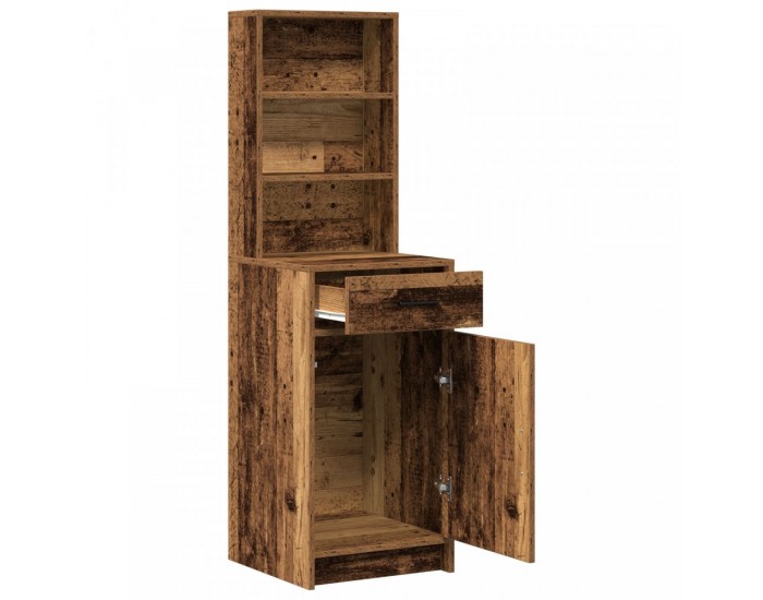 Sonata H Висок шкаф от старо дърво 40x41x135 см