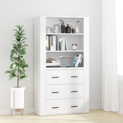 Sonata H Висок шкаф, бял, инженерно дърво - Corpuri, vitrine, biblioteci modulare
