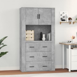 Sonata H Висок шкаф, бетонно сив, инженерно дърво - Corpuri, vitrine, biblioteci modulare