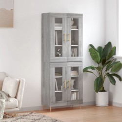 Sonata H Висок шкаф, сив сонома, 69,5x34x180 см, инженерно дърво - Corpuri, vitrine, biblioteci modulare