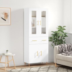 Sonata H Висок шкаф, бял, 69,5x34x180 см, инженерно дърво - Corpuri, vitrine, biblioteci modulare