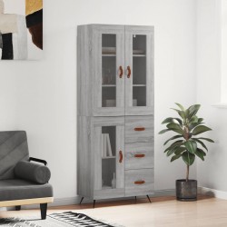 Sonata H Висок шкаф, сив сонома, 69,5x34x180 см, инженерно дърво - Corpuri, vitrine, biblioteci modulare