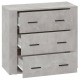 Sonata H Сайдборд, бетонно сив, 80x33x70 см, инженерно дърво