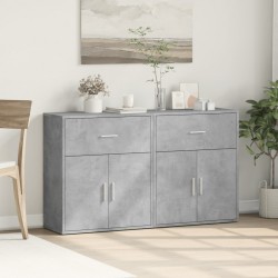 Sonata H Сайдборди, 2 бр, бетонно сив, 60x31x70 см, инженерно дърво - Corpuri, vitrine, biblioteci modulare