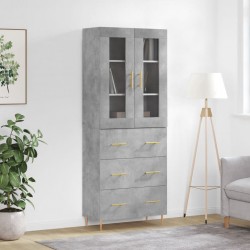 Sonata Dulap înalt, gri beton, 69,5x34x180, lemn compozit