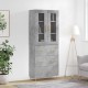 Sonata Dulap înalt, gri beton, 69,5x34x180, lemn compozit