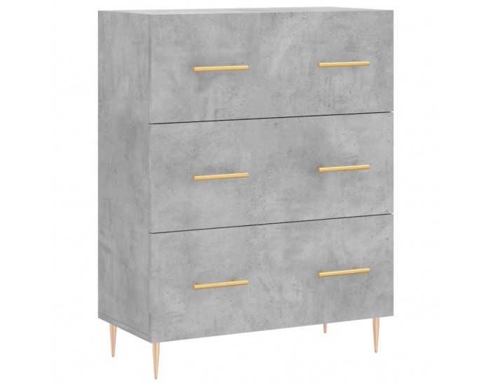 Sonata Dulap înalt, gri beton, 69,5x34x180, lemn compozit
