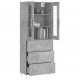Sonata Dulap înalt, gri beton, 69,5x34x180, lemn compozit