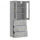 Sonata Dulap înalt, gri beton, 69,5x34x180, lemn compozit
