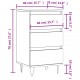 Sonata H Бюфет опушен дъб 40x35x70 см инженерно дърво