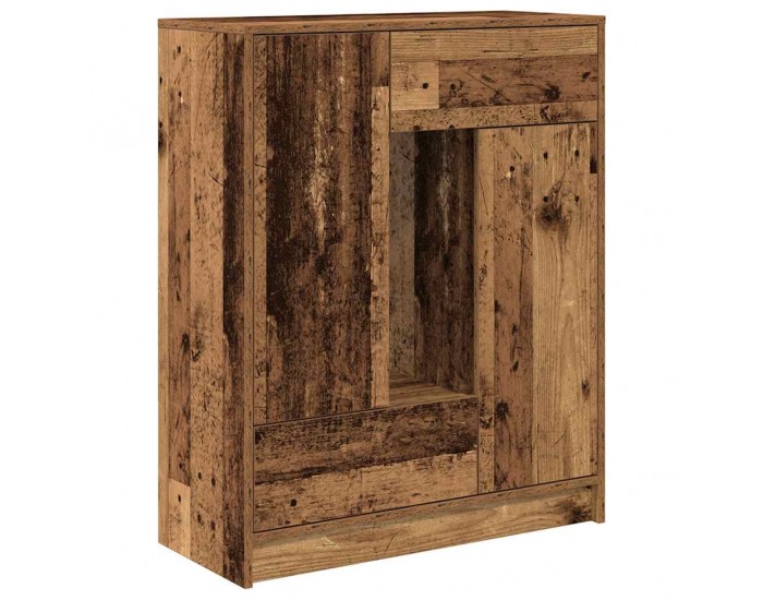 Sonata H Бюфет с чекмеджета и вратички, старо дърво, 73x31x90 см