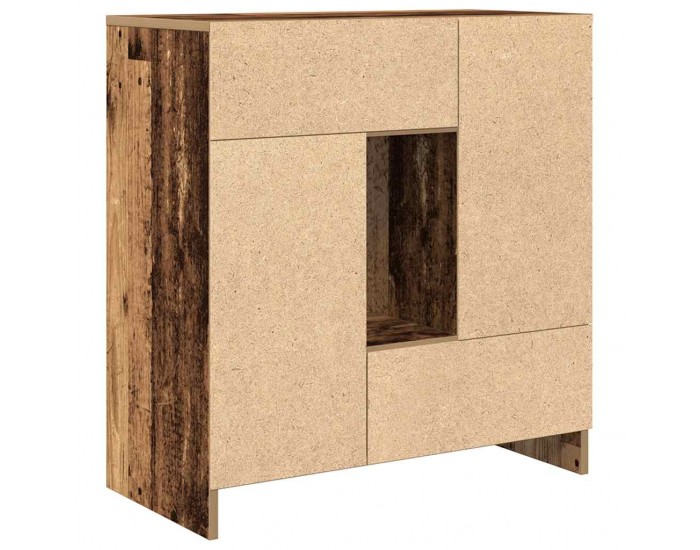 Sonata H Бюфет с чекмеджета и вратички, старо дърво, 70,5x34x74,5 см