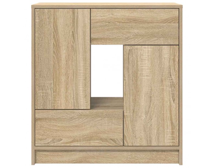 Sonata H Бюфет с чекмеджета и вратички, дъб сонома, 70,5x34x74,5 см
