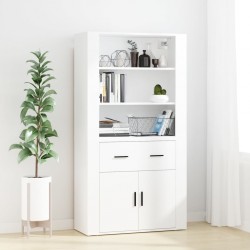 Sonata H Висок шкаф, бял, инженерно дърво - Corpuri, vitrine, biblioteci modulare
