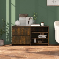 Sonata H Бюфет от 2 части, опушен дъб, инженерно дърво - Living