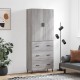 Sonata Dulap înalt, gri sonoma, 69,5x34x180 cm, lemn compozit