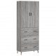 Sonata Dulap înalt, gri sonoma, 69,5x34x180 cm, lemn compozit