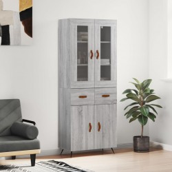 Sonata H Висок шкаф, сив сонома, 69,5x34x180 см, инженерно дърво - Corpuri, vitrine, biblioteci modulare