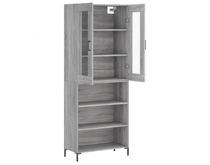 Sonata Dulap înalt, gri sonoma, 69,5x34x180 cm, lemn compozit