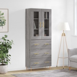 Sonata H Висок шкаф, сив сонома, 69,5x34x180 см, инженерно дърво - Corpuri, vitrine, biblioteci modulare