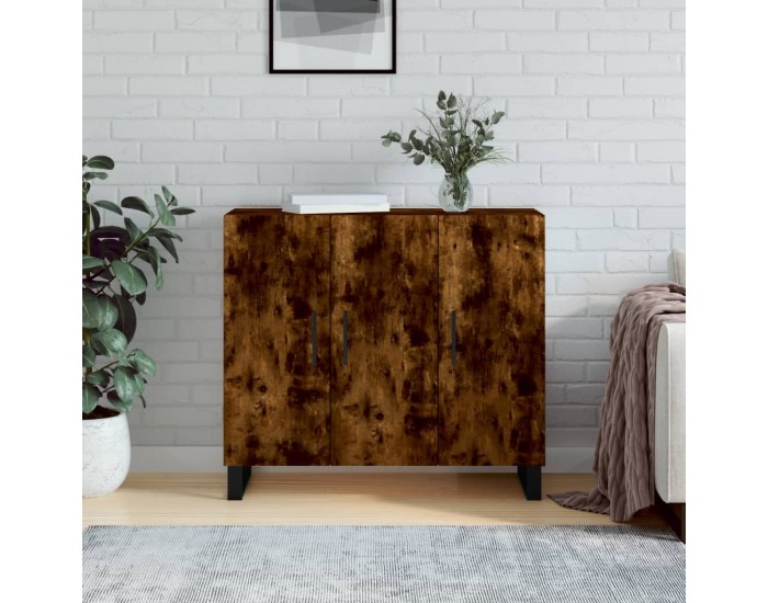 Sonata H Сайдборд, опушен дъб, 90x34x80 см, инженерно дърво