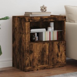 Sonata H Сайдборд с LED светлини, oпушен дъб, 60,5x37x67 см - Corpuri, vitrine, biblioteci modulare