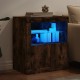 Sonata H Сайдборд с LED светлини, oпушен дъб, 60,5x37x67 см