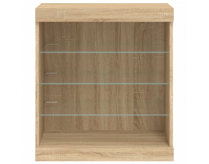 Sonata H Сайдборд с LED светлини, сонома дъб, 60,5x37x67 см