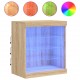 Sonata H Сайдборд с LED светлини, сонома дъб, 60,5x37x67 см