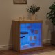 Sonata H Сайдборд с LED светлини, сонома дъб, 60,5x37x67 см