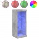 Sonata H Сайдборд с LED светлини, бетонно сив, 41x37x100 см