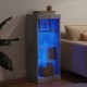 Sonata H Сайдборд с LED светлини, бетонно сив, 41x37x100 см