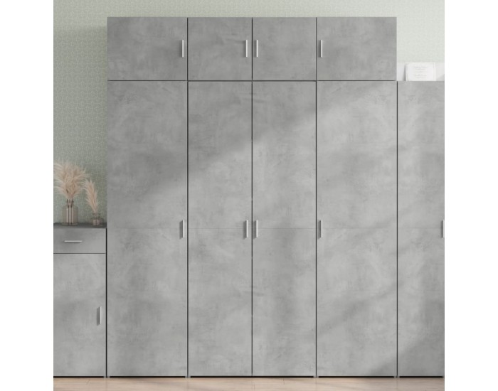 Sonata H Висок шкаф, бетонно сив, 80x42,5x185 см, инженерно дърво