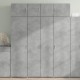 Sonata H Висок шкаф, бетонно сив, 80x42,5x185 см, инженерно дърво