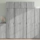 Sonata H Шкаф за съхранение, сив сонома, 70x42,5x225 см, инженерно дърво