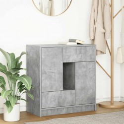 Sonata H Бюфет с чекмеджета и вратички, бетонно сив, 70,5x34x74,5 см - Living