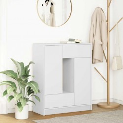 Sonata H Бюфет с чекмеджета и вратички, бял, 73x31x90 см - Living