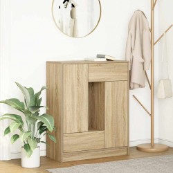 Sonata H Бюфет с чекмеджета и вратички, дъб сонома, 73x31x90 см - Living