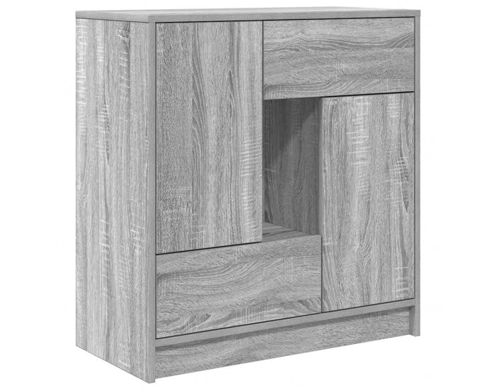 Sonata H Бюфет с чекмеджета и вратички, сив сонома, 70,5x34x74,5 см