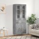 Sonata H Висок шкаф, бетонно сив, 69,5x34x180 см, инженерно дърво