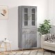Sonata Dulap înalt, gri sonoma, 69,5x34x180 cm, lemn compozit