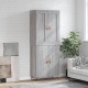 Sonata H Висок шкаф, сив сонома, 69,5x34x180 см, инженерно дърво