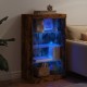 Sonata H Сайдборд с LED светлини, oпушен дъб, 60,5x37x100 см