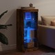Sonata H Сайдборд с LED светлини, oпушен дъб, 41x37x100 см